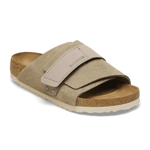 Birkenstock Kyoto Narrow Slide Sandal (Women) - Taupe Suede Sandals - Slide - The Heel Shoe Fitters