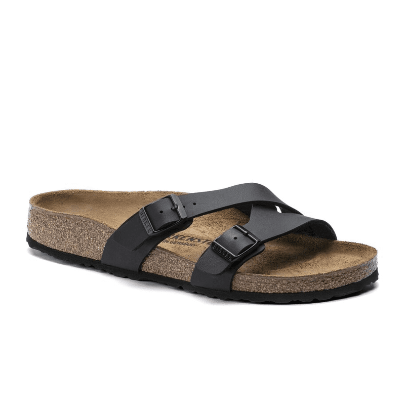 Birkenstock Yao Slide Sandal (Women) - Black Birko-Flor Sandals - Slide - The Heel Shoe Fitters