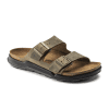 Birkenstock Arizona Crosstown Slide Sandal (Men) - Faded Khaki Oiled Leather Sandals - Slide - The Heel Shoe Fitters