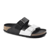 Birkenstock Arizona Split Slide Sandal (Women) - Black/White Birko-Flor Sandals - Slide - The Heel Shoe Fitters