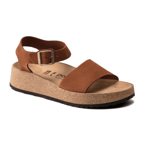 Birkenstock Glenda Wedge Sandal (Women) - Pecan Nubuck Sandals - Heel/Wedge - The Heel Shoe Fitters