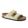 Birkenstock Arizona Narrow Soft Footbed Slide Sandal (Women) - Almond Suede Sandals - Slide - The Heel Shoe Fitters