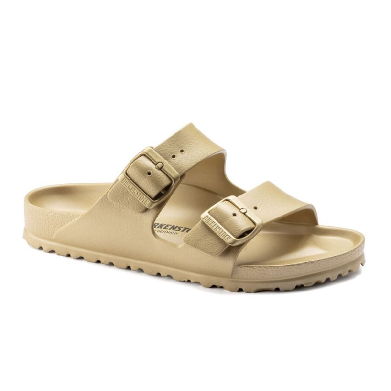 Birkenstock Arizona EVA Narrow Slide Sandal (Women) - Glamour Gold Sandals - Slide - The Heel Shoe Fitters