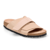 Birkenstock Kyoto Hex Slide Sandal (Women) - High Shine New Beige Nubuck Sandals - Slide - The Heel Shoe Fitters