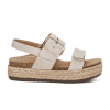 Aetrex Vania Platform Sandal (Women) - Cream Sandals - Backstrap - The Heel Shoe Fitters