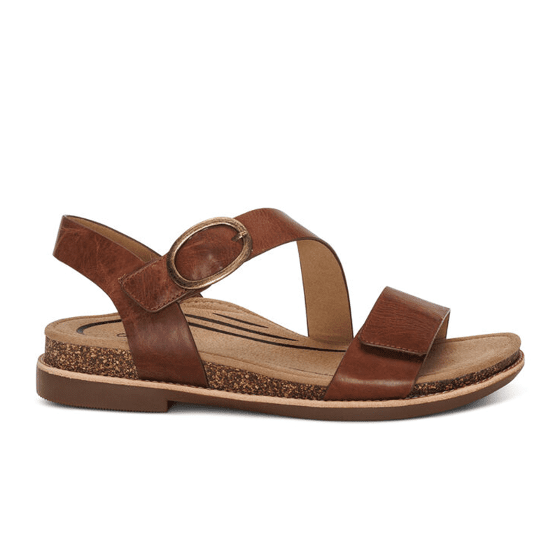 Aetrex Tamara Backstrap Sandal (Women) - Walnut Sandals - Backstrap - The Heel Shoe Fitters