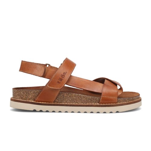 Taos Sideways Backstrap Sandal (Women) - Caramel Sandals - Backstrap - The Heel Shoe Fitters